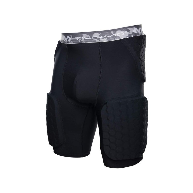 McDavid HEX Dual-Density Thudd Short, Dual-Density Pads for Thighs, HIPS & Tailbone, Helps Reduce Pulls & Fatigue, Moisture-Wicking Fabric, Adult Size Black - Image 1